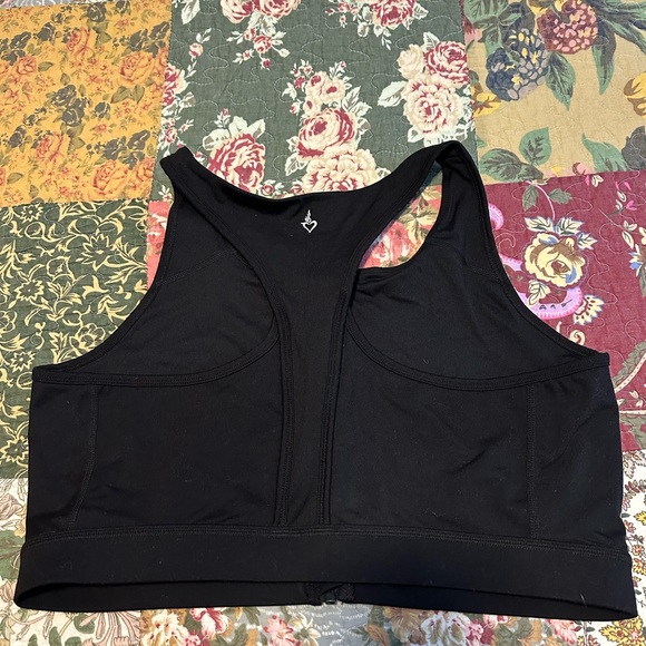 Torrid Black Zip-Front Sports Bra - Picture 2 of 5